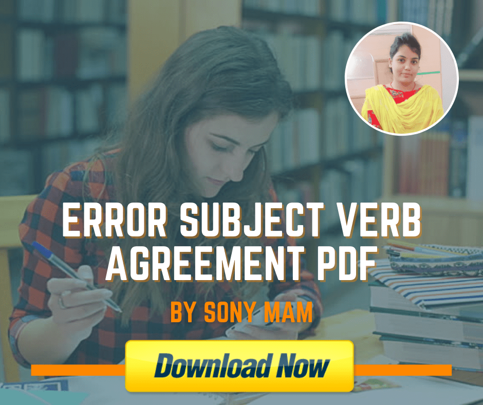 Error Subject Verb Agreement Class 1